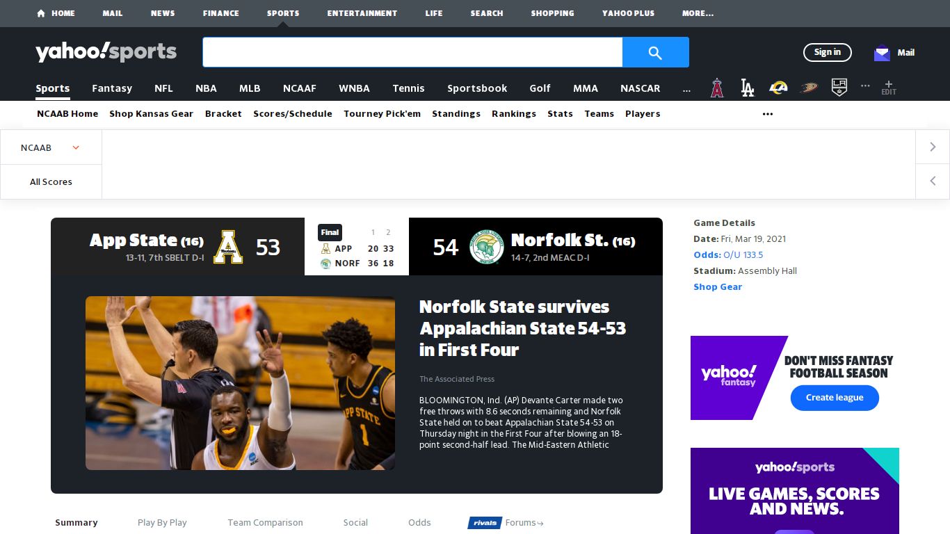 Appalachian St. 53 - 54 Norfolk St.: Final | 2021-03-18 | College ...